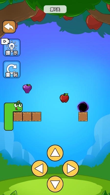 贪食苹果的蛇游戏
