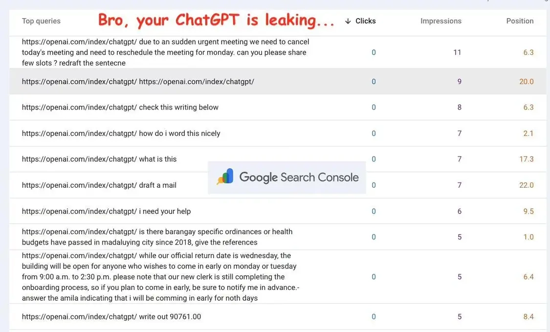 新证据表明，你在ChatGPT中输入的每一个字，都有被谷歌乃至全球范围内看到的可能性