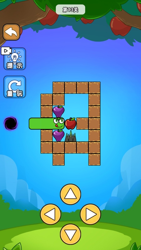 贪食苹果的蛇游戏