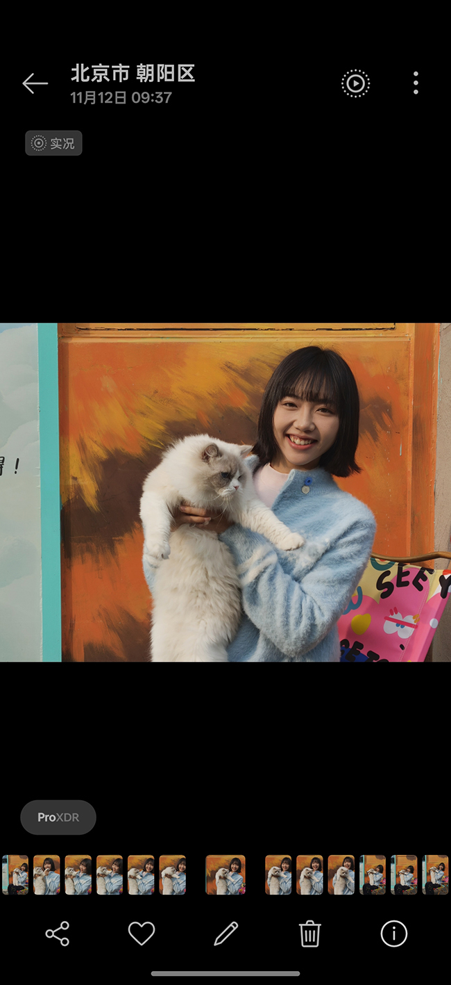 OPPOReno15的实况照片具备4KHDR能力，每一帧画面都足以成为封面