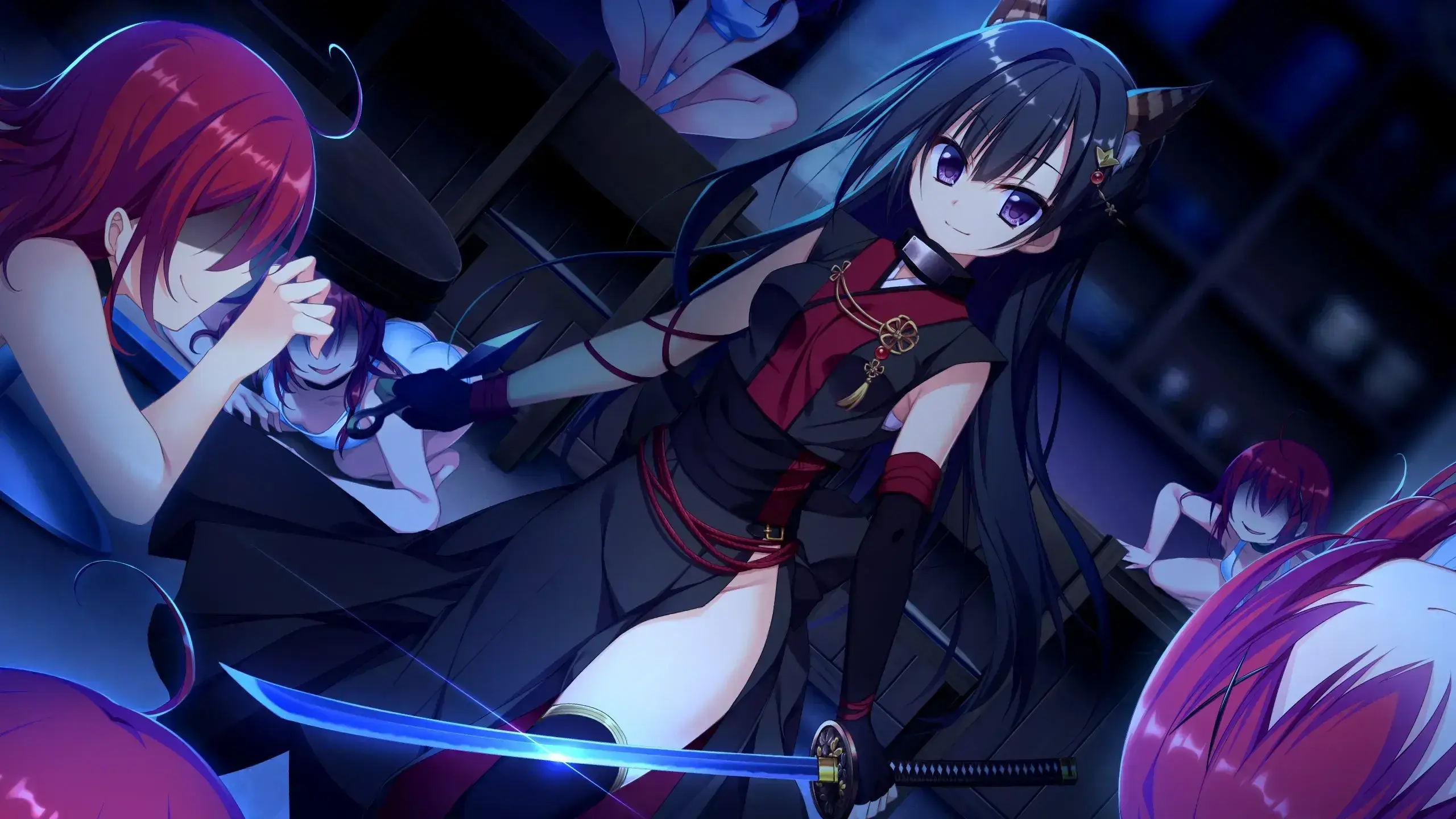 忍者少女与都市妖团追捕无头骑士汉化版截图1