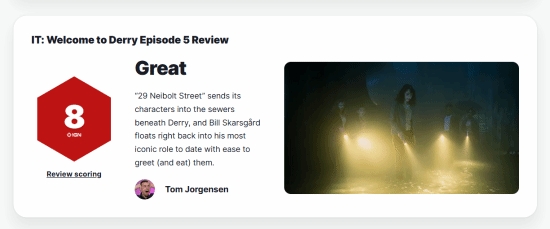 《小丑回魂》前传剧集第5集获IGN8分评价：剧情逐步推向高潮！