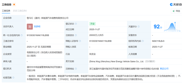 曾陷入破产困境的威马汽车携新动作回归，斥资2亿元成立新公司“智马行”