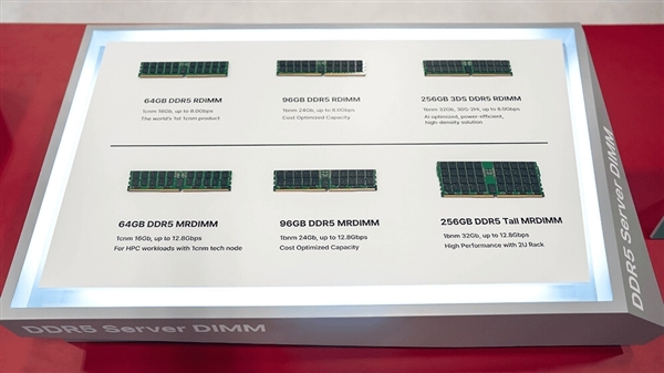 单条容量达256GB！SK海力士亮相新一代DDR5内存