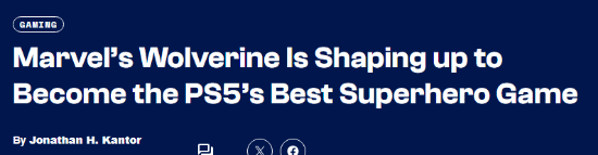 爽感爆棚！《金刚狼》能否成为PS5平台的最强超级英雄游戏？