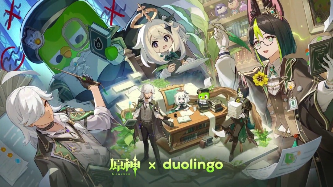 《原神》与多邻国联动PV正式公布，派蒙喊你认真上课啦！