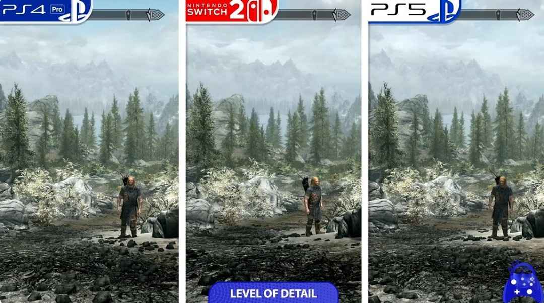 《上古卷轴5》PS平台与NS2平台横向对比：NS2版本画质有所提升，但性能表现堪称灾难