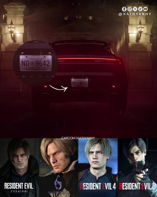 《生化危机9》中里昂的保时捷座驾，车牌号里藏着惊喜彩蛋