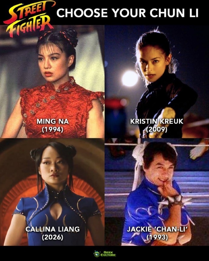 四个春丽形象，跨越三十年的真人改编历程：成龙竟成难以超越的标杆