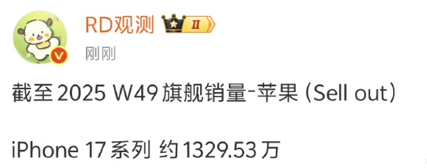 友商们都得靠边站！iPhone17在中国市场彻底火了，销量直接突破1329.53万部
