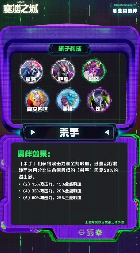 云顶之弈s14赛季的杀手羁绊