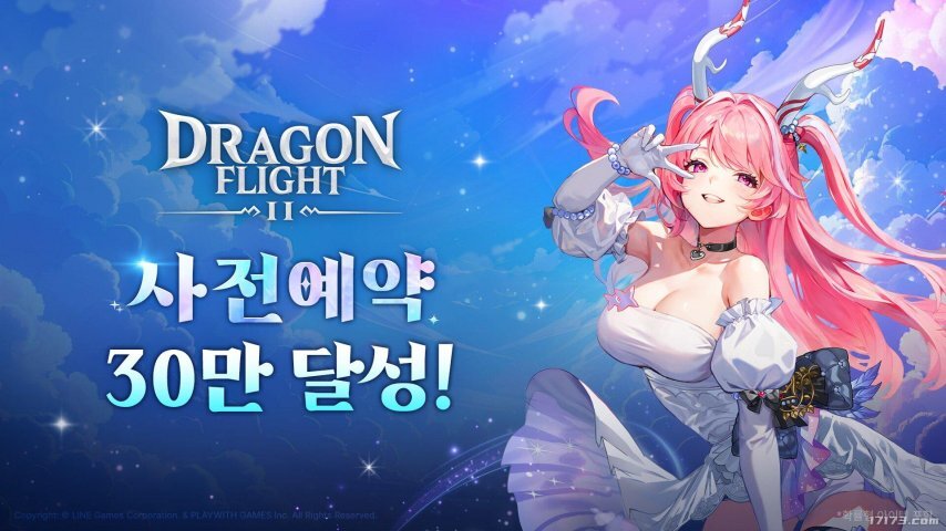 韩国射击类手机游戏《DragonFlight2》的预约玩家数量已超过30万