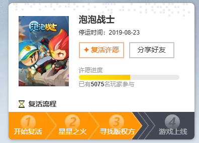 5000票目标达成！《泡泡战士》复活许愿活动开启下一阶段！