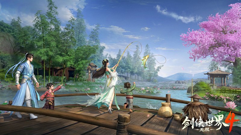 江湖惬意时光！西山居新作《剑侠世界4：无限》休闲“摸鱼系统”正式揭晓[图]