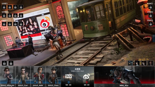 第五人格IVL赛事：北京WBG_N1e的“喧嚣”角色操作炉火纯青，凭借多轮快速抓捕成功拿下对局