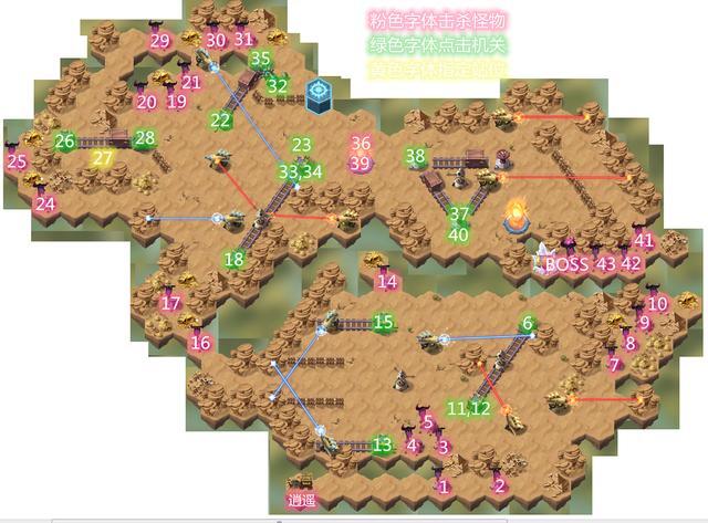 剑与远征哭嚎荒漠通关攻略图分享，一张图帮你轻松拿满奖励顺利通关