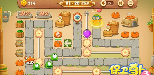 保卫萝卜3集市场景首关金萝卜达成指南