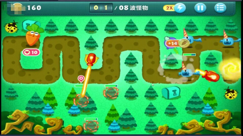 保卫萝卜挑战32关通关指南图解，用瓶子和雪花组合轻松过关