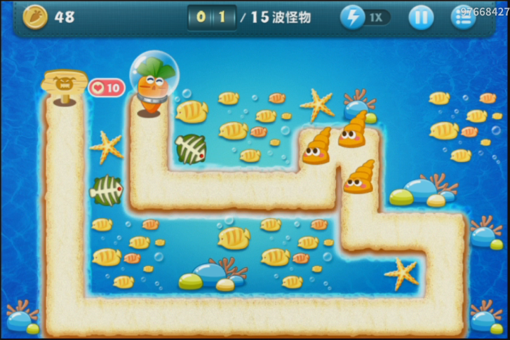 保卫萝卜深海2详尽攻略图解，科学布置鱼骨塔防助你轻松通关