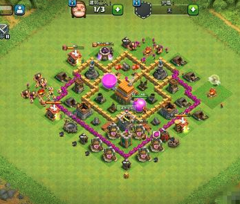 部落冲突6本神阵：护本护资源两不误，完美对称设计