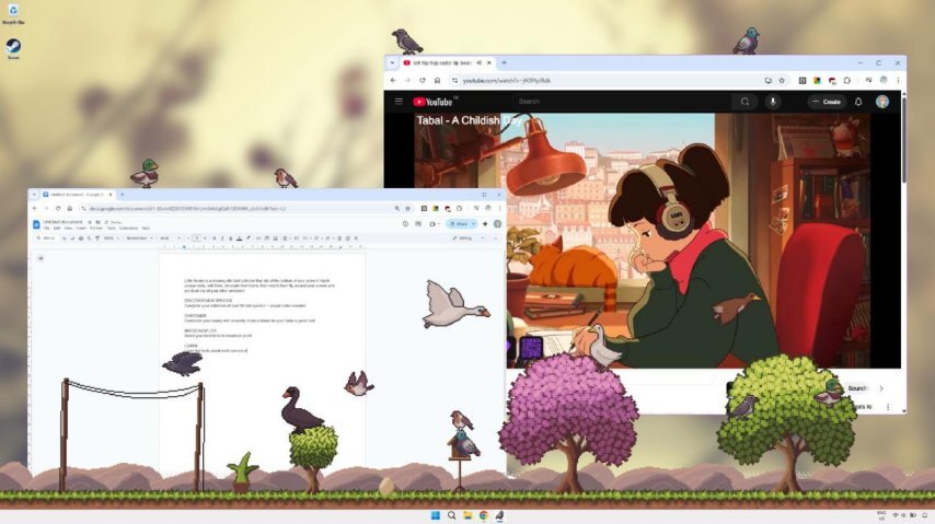 桌面休闲新作《桌面鸟舍：小小鸟陪你摸大鱼》今日正式上线！让可爱的鸟儿们住进你的桌面吧！