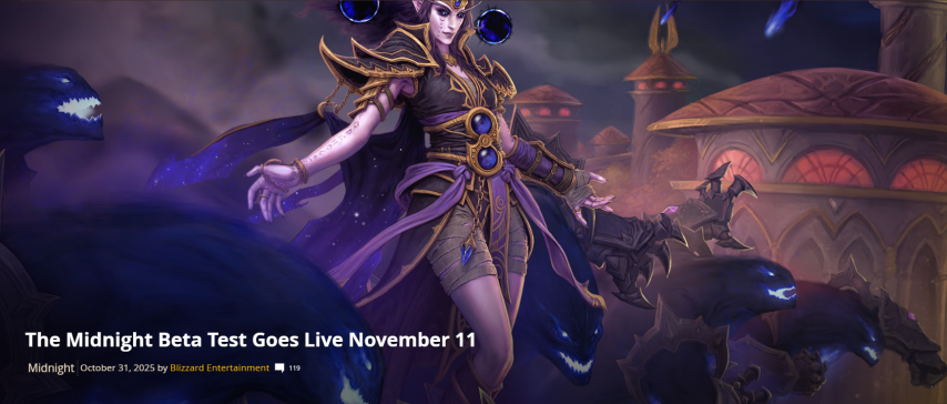 《魔兽世界》“至暗之夜”Beta测试定于11月12日开启