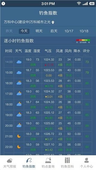 钓鱼天气预报正版图2