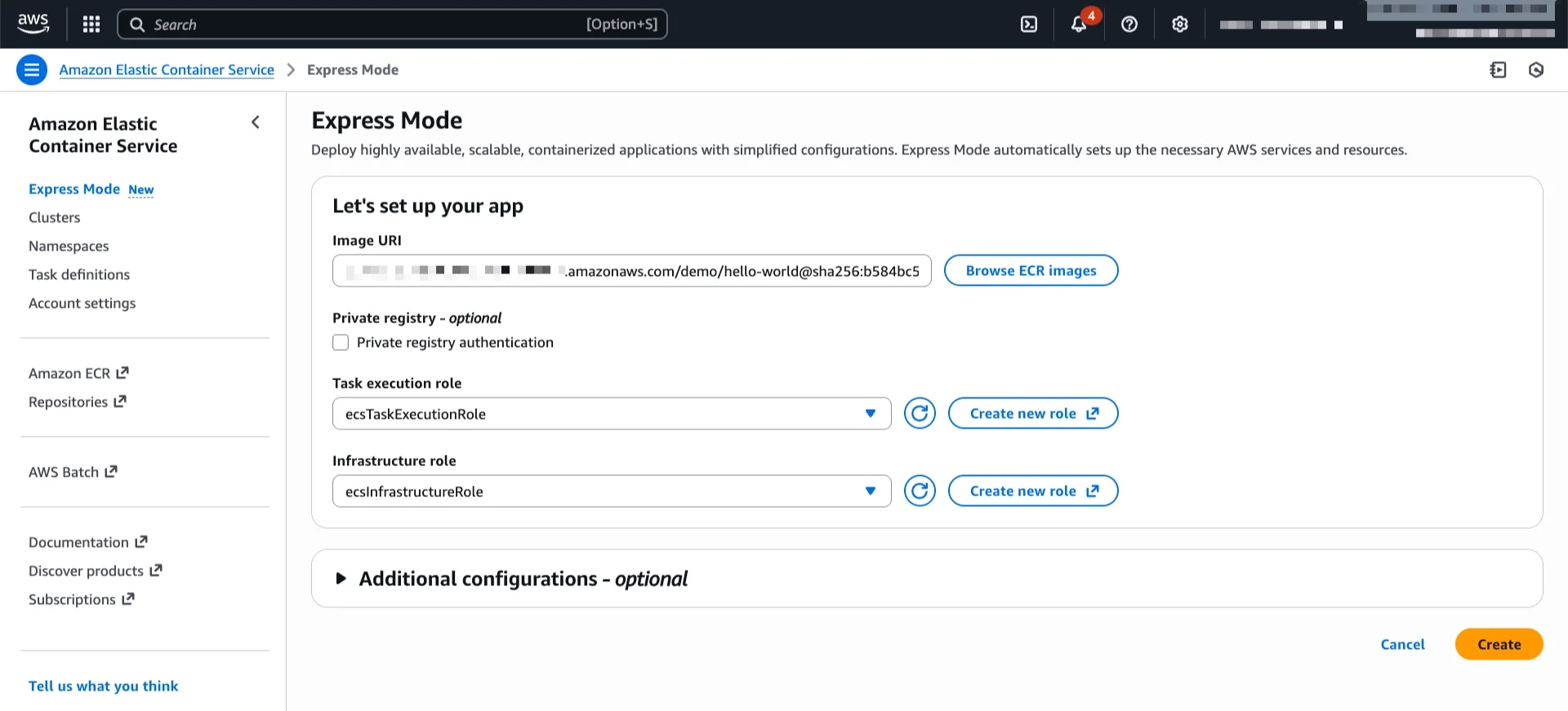 AWS全新推出ECS快速模式，助力用户更便捷地完成容器化应用程序的部署工作