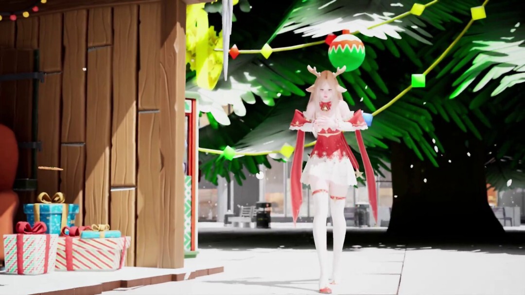 《女巨人游乐场》推出圣诞限定造型白袜红高跟震撼踏平城市