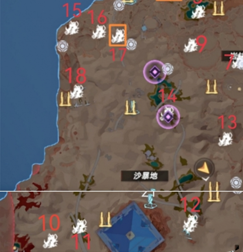 幻塔沙暴地的精英怪物都分布在哪些地方呢？这里有沙暴地精英怪物的位置说明