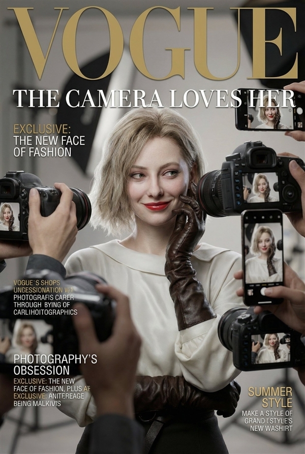 粉丝自制《生化危机9》杂志海报里昂与格蕾丝担纲主角