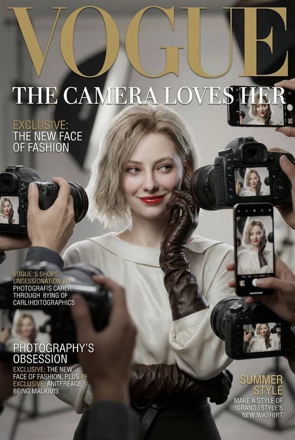 《生化危机9》粉丝自制海报：聚光灯下的格蕾丝里昂