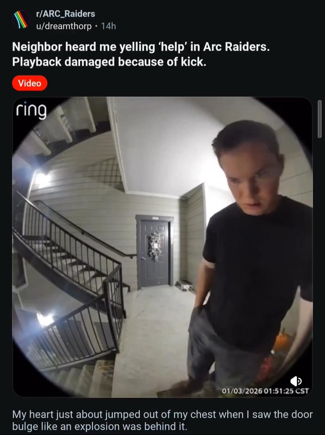 玩《ARCRaiders》太入迷呼救好心邻居破门施救