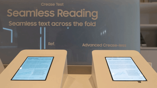 全球首款零折痕折叠屏诞生！三星推出全新折叠显示面板