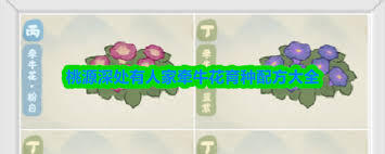 桃源深处有人家牵牛花的育种配方是啥呀