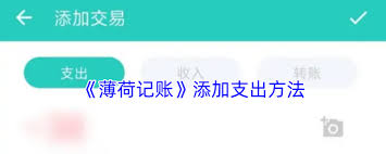 薄荷记账记录支出的方法是什么