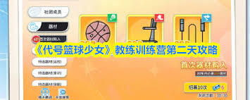 代号篮球少女教练训练营第二天通关方法是什么