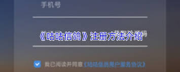 咕咕信鸽的注册流程是怎样的