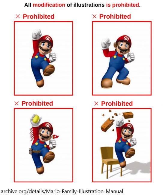 任天堂内部文件要求严苛，官方美术设定严禁任何改动！