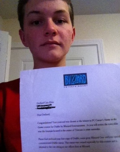 《暗黑》这款游戏里主角的名字，其灵感源自一位十六岁的少年。