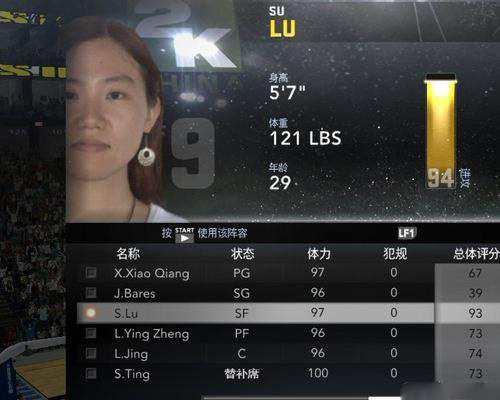 《NBA2K12》中国女篮少年球队隐藏代码解析