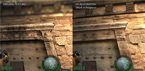 《生化危机4》真HD项目画面对比图视觉效果焕然一新