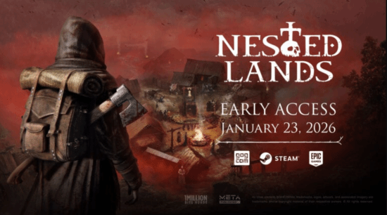 暗黑风格的中世纪RPG游戏《覆巢之地》将于1月23日开启抢先体验，其核心玩法为村庄建设与多人合作模式