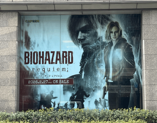 超五米巨幅海报震撼登场！《生化危机9安魂曲》现身卡普空大楼