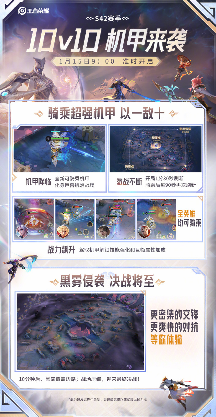 《王者荣耀》10v10玩法焕新升级，玩家可操控机甲作战！