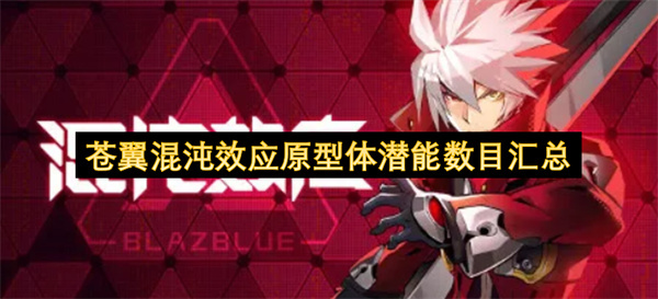 苍翼混沌效应原型体潜能数量总览