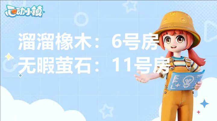 1月16日心动小镇中溜溜橡木与无暇荧石的具体方位