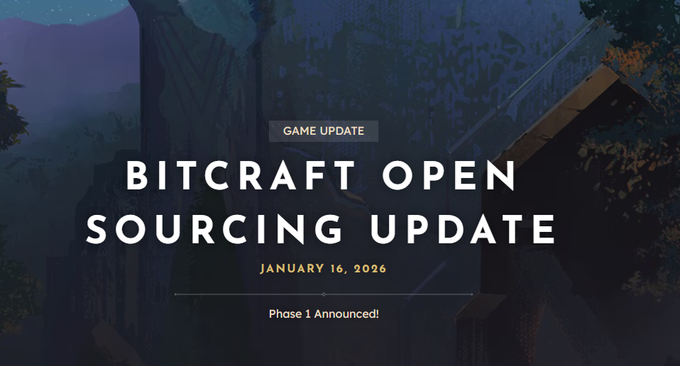 社交沙盒MMO《BitCraft》开源项目正式启动 第一阶段发布时间定在1月21日