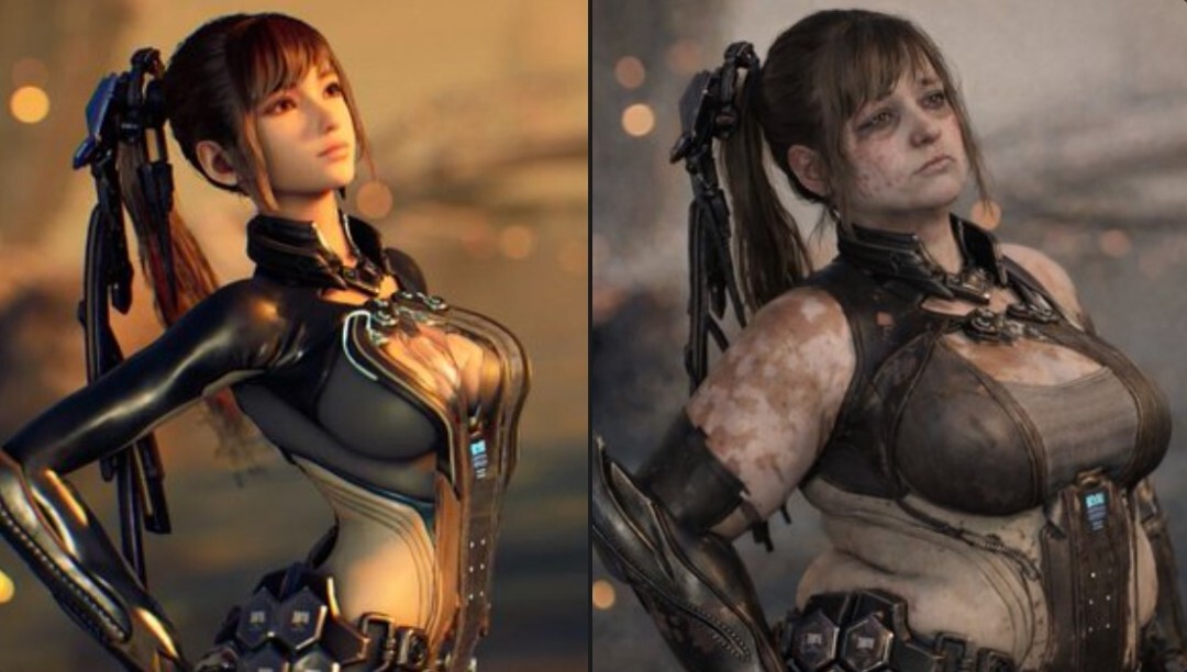 国外博主借助AI技术重绘欧美版《剑星》伊芙角色，昔日女神形象竟变成了大妈模样