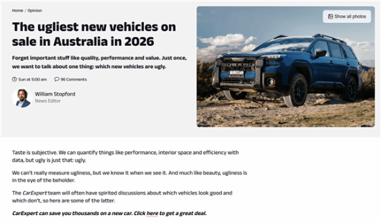 澳洲媒体评选出最丑的新车，智己LS6与莲花Emira这两款国产车位列其中